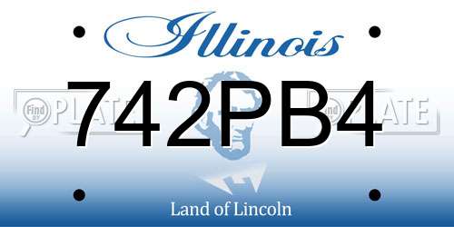 742PB4 Illinois License Plate