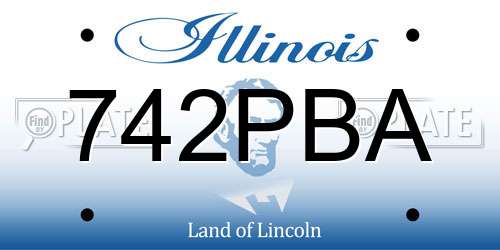 742PBA Illinois License Plate