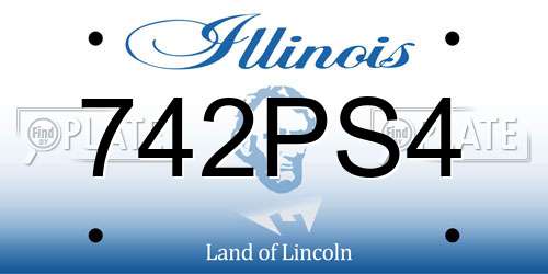 742PS4 Illinois License Plate