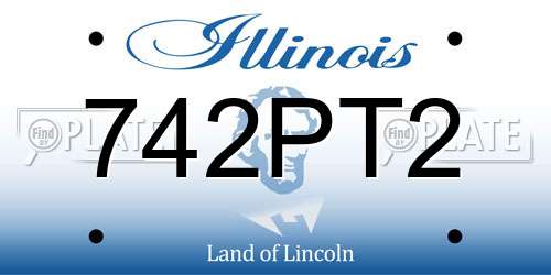 742PT2 Illinois License Plate