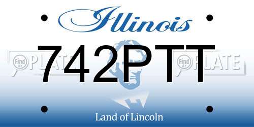742PTT Illinois License Plate