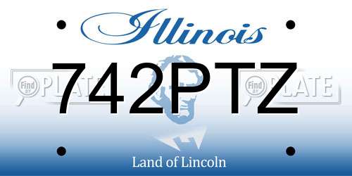 742PTZ Illinois License Plate