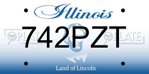 742PZT Illinois License Plate