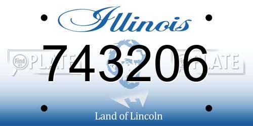 743206 Illinois License Plate