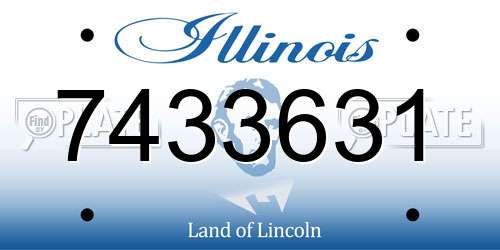 7433631 Illinois License Plate