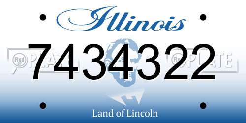 7434322 Illinois License Plate