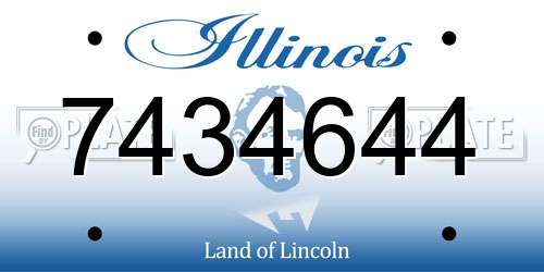 7434644 Illinois License Plate