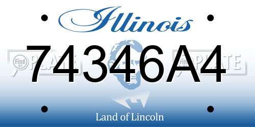 74346A4 Illinois License Plate