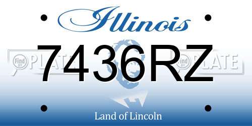 7436RZ Illinois License Plate