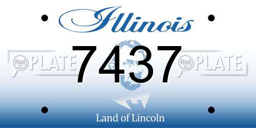 7437 Illinois License Plate