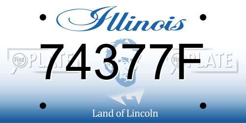 74377F Illinois License Plate
