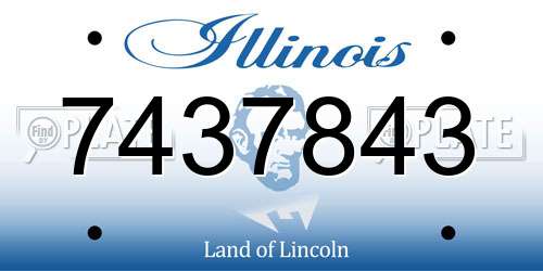 7437843 Illinois License Plate