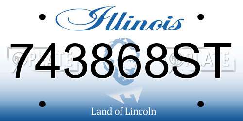 743868ST Illinois License Plate