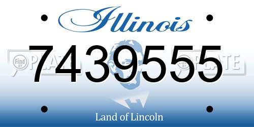 7439555 Illinois License Plate