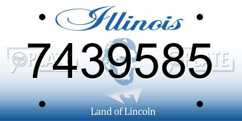 7439585 Illinois License Plate