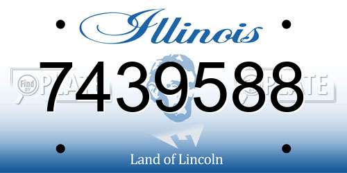 7439588 Illinois License Plate