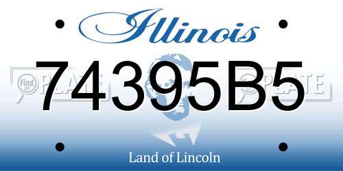 74395B5 Illinois License Plate
