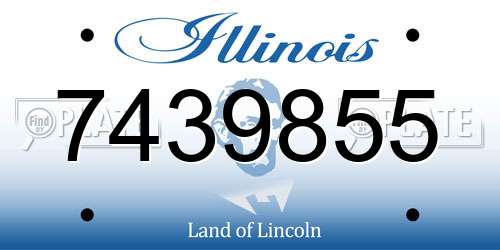 7439855 Illinois License Plate