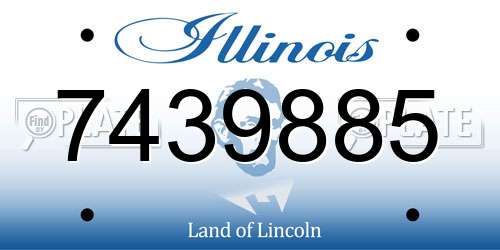 7439885 Illinois License Plate