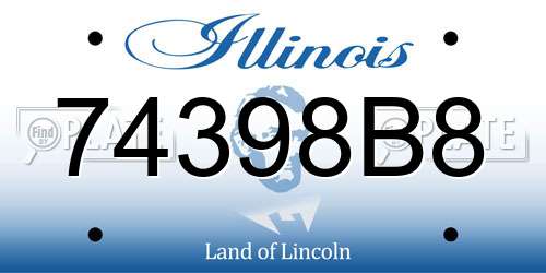 74398B8 Illinois License Plate