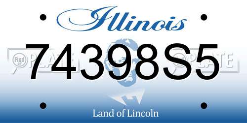 74398S5 Illinois License Plate