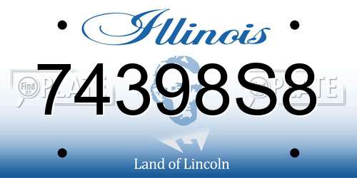 74398S8 Illinois License Plate