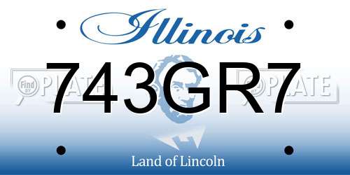 743GR7 Illinois License Plate