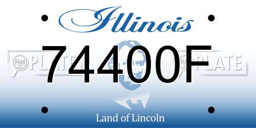 74400F Illinois License Plate