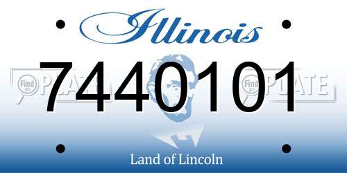7440101 Illinois License Plate