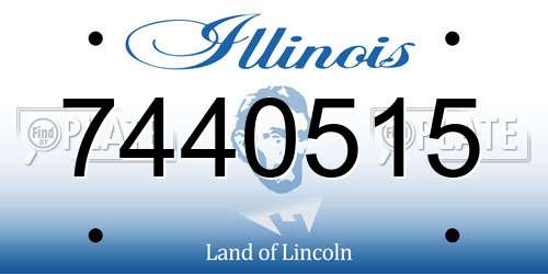 7440515 Illinois License Plate