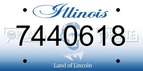 7440618 Illinois License Plate