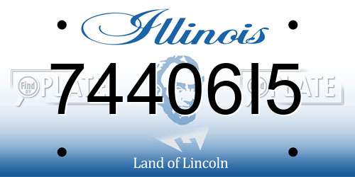 74406I5 Illinois License Plate