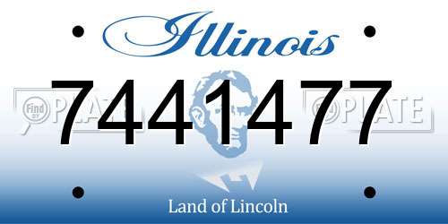 7441477 Illinois License Plate