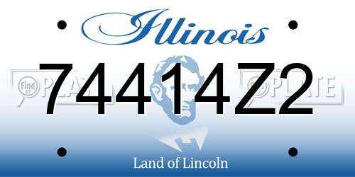 74414Z2 Illinois License Plate