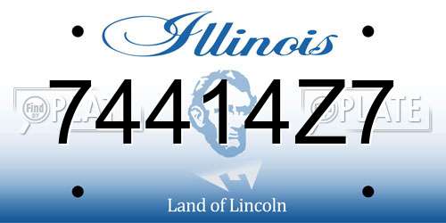 74414Z7 Illinois License Plate