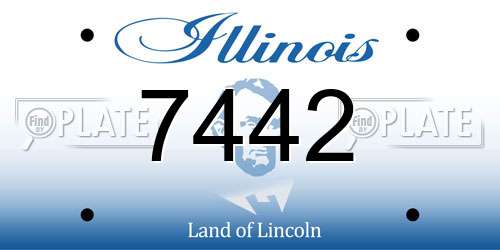 7442 Illinois License Plate