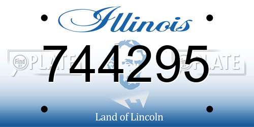 744295 Illinois License Plate