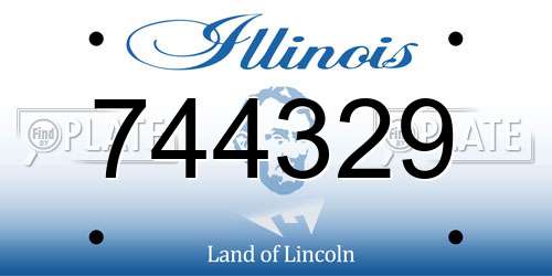 744329 Illinois License Plate