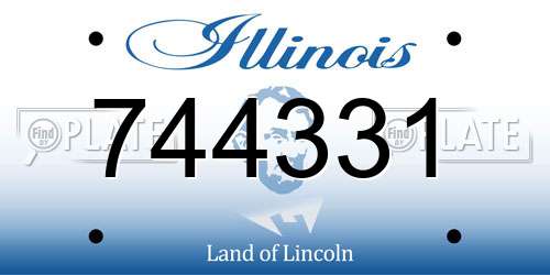 744331 Illinois License Plate