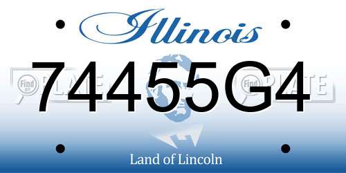 74455G4 Illinois License Plate