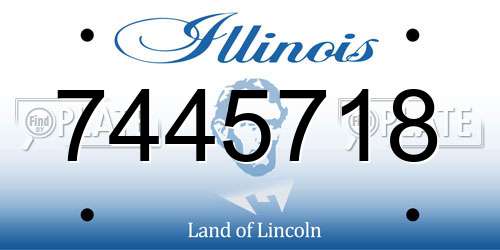 7445718 Illinois License Plate