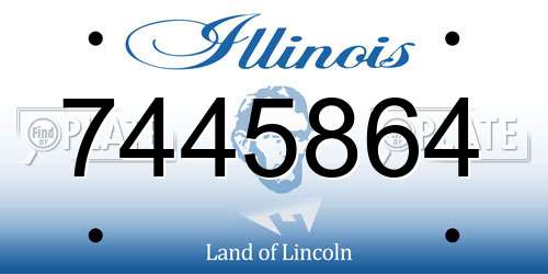 7445864 Illinois License Plate