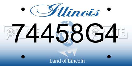 74458G4 Illinois License Plate