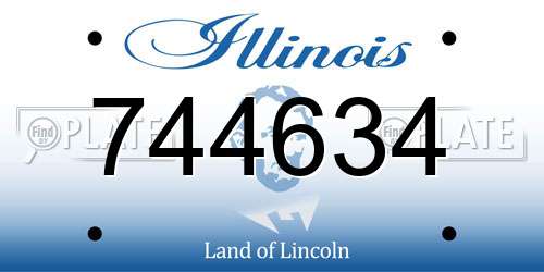 744634 Illinois License Plate