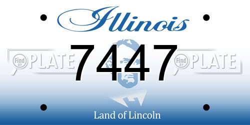 7447 Illinois License Plate