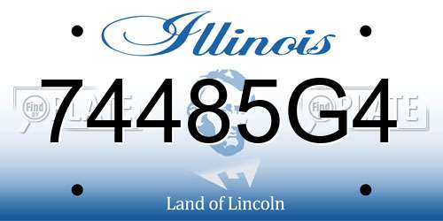 74485G4 Illinois License Plate
