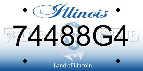 74488G4 Illinois License Plate