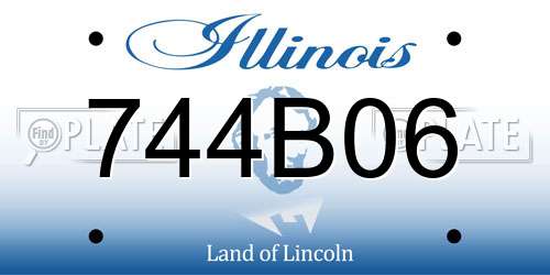 744B06 Illinois License Plate