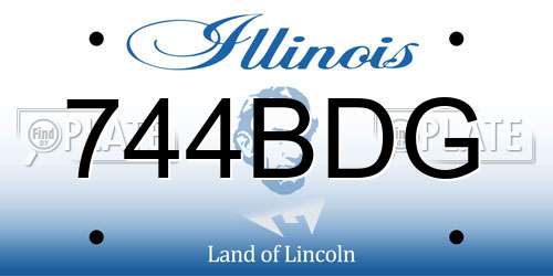 744BDG Illinois License Plate