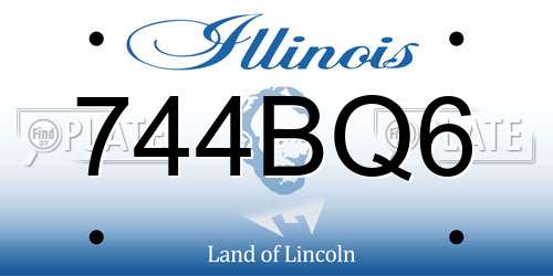 744BQ6 Illinois License Plate